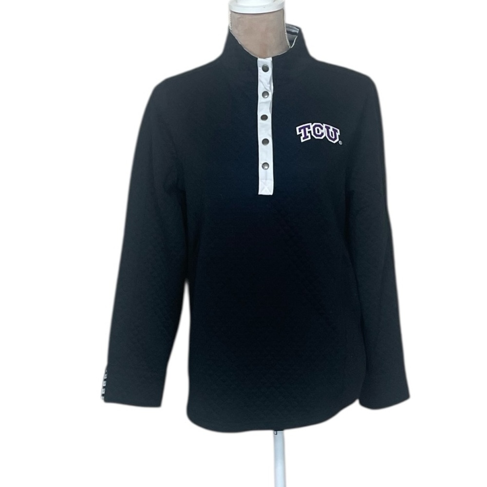 Gameday Couture TCU Women's Black Snap- Up Sweatshirt (N-1)